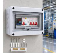 Caja Distribución Montada Superficie, Caja de Distribución de Superficie IP65 Interruptores Desconexión CA 32 A, 16 A y 10 A para Uso en Talleres y Hogares