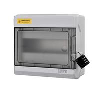 Caja Distribución Superficie, Caja Fusibles Cuadro Distribución Superficie Ip65 Resistente Al Agua Con Cierre Puerta 1 Fila Para 9 Módulos Caja Distribución Superficie Para Jardín O Zonas Exteriores