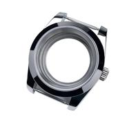 Caja DJ NH35 de 39 mm con Bisel Plano Acero y Cristal Zafiro for Seik Mod Parts, Esfera 28,5, Compatible Relojes Movimiento NH34/35/36/38(Black)