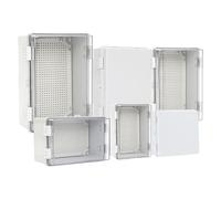 Caja eléctrica a prueba de polvo para exteriores con bisagra para instrumentos electrónicos, caja de conexiones con placa de montaje duradera