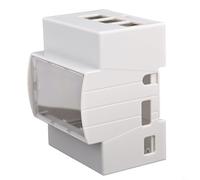 Caja eléctrica ABS diseñada para Raspberry Pi modelos 4B/3B, cuenta con una ventana transparente y cierre seguro (Pi3B no tiene ventilador)