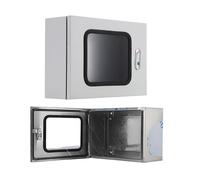 Caja eléctrica de acero inoxidable para exteriores, caja eléctrica metálica impermeable de pared con placa de montaje extraíble, para proyectos electrónicos(40x20x30cm)
