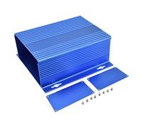 Caja eléctrica de aleación de aluminio, carcasa de conexión dividida, estuche de proyecto azul mate impermeable con ranura para la placa de circuito impreso, carcasa de disipación