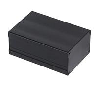 Caja eléctrica de aluminio, 46x76x110mm, caja de empalmes, tipo dividido para proyectos de bricolaje, aleación de aluminio 6063T5 oxidado negro (estilo rayado)