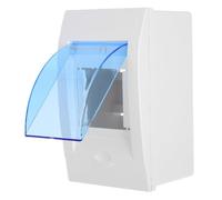Caja Eléctrica de Distribución Exterior Azul ABS Tapa Transparente | Ventilación y Orificios de Montaje Previos, Aislamiento Seguro, Instalación Mural, para Terminales y Empalmes