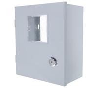 Caja Eléctrica de Hierro para Medidor Exterior, sin Fondo | Cubierta para Contador de Energía, Puerta Transparente, Montaje en Superficie, Protección Resistente al Clima, Uso Industrial