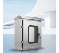 caja electrica exterior Caja De Control De Metal Resistente A La Intemperie, Cofre De Conexiones De Acero Inoxidable Con Ventana De Visualización, Caja De Gabinete(H x W x D 300x150x120MM/T 1MM)