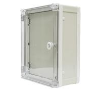 Caja eléctrica Exterior de PVC, Caja de Conexiones de plástico, con Tapa abatible y Placa de Montaje Resistente a la Intemperie.