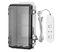 Caja Eléctrica Exterior Estanca - Envolvente Para Proyectos Eléctricos Con Cubierta Transparente - Caja A Prueba De Polvo Con Cerradura, Protege Enchufe, Conector, Regleta Eléctrica