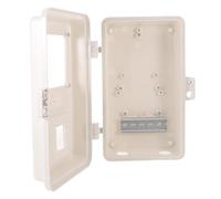 Caja Eléctrica Exterior Monofásica con Ventana Transparente Ip54 para | Policarbonato Blanco, Protección Frente a Lluvia y Polvo, Riel Din, Acceso Rápido para Mantenimiento