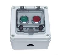 Caja eléctrica para exteriores IP67 resistente a la intemperie, 2 interruptores, unidad de control, carcasa de ABS robusta para jardín, cobertizo, garaje, 125 mm (A)
