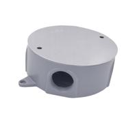 Caja eléctrica redonda resistente a la intemperie con tomas roscadas y cubierta de placa de montaje para interruptor, enrutador, uso en exteriores, B