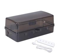 Caja Eléctrica Resistente a la Intemperidad - Iluminación Cable Portátil ABS, Carcasa De Tapón Exterior | Tapa De Buje Impermeable Grande Con Sellado Con Junta, Caja De Cálculo De Extensión