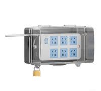 Caja eléctrica resistente a la intemperie para exteriores con 48 agujeros de salida y función bloqueable para una gestión segura del cable de extensión al aire libre (S transparente)