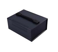 Caja electrónica de hierro BDA40008 de 275x220x120 mm - Caja for amplificador e instrumentos con panel ABS (Gris/Negro/Rojo/Azul)(40008(W275-BTS)-A1)