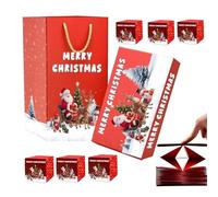 Caja emergente de Navidad - Caja de regalo de vacaciones reutilizable, diseño plegable emergente, caja decorativa de alta capacidad de carga | Ideal para joyas, dinero, fiestas de Navidad, boda