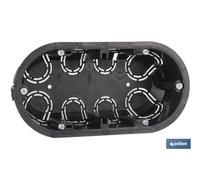 Caja empotrar - caja de 140x68x46 mm con 4 entradas para tubo, formato de 10 unidades, ideal para instalaciones eléctricas.
