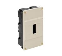 Caja empotrar para hasta 4 elementos, dimensiones 115x188x55 mm, ideal para instalaciones eléctricas y organización de conexiones.