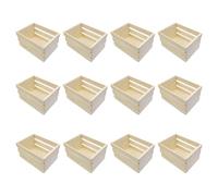 Caja en miniatura de madera de pino de estilos rurales, caja de almacenamiento decorativa, cajas nido para artículos pequeños, exhibición de escena de casa de muñecas, cajas de almacenamiento pequeñas