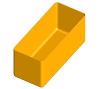Caja en polipropileno 208x89 h 94 mm para Organizador de plásticoArt Plast de L443 x P317 x H107 mm