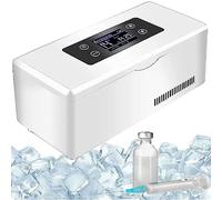Caja enfriadora de insulina portátil, Mini refrigerador de Temperatura Constante de 2 a 8 ℃, Mini refrigerador con batería Recargable para automóvil, Viajes, hogar, 2battery