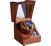 Caja enrolladora de Reloj Caja enrolladora automática de un Solo Reloj Caja giratoria de Reloj con Motor silencioso Configuración de 5 Modos Alimentado por batería o Adaptador de CA, Caja