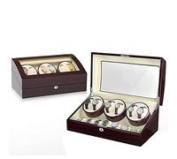 Caja enrolladora de reloj para candelabro, enrollador automático de reloj, caja de exhibición de almacenamiento 6 7 con motor extremadamente silencioso, candelabro con adaptador de CA o con batería