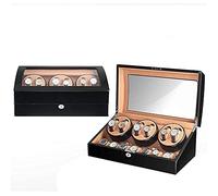 Caja enrolladora de reloj para candelabro, enrollador automático de reloj, caja de exhibición de almacenamiento 6 7 con motor extremadamente silencioso, candelabro con adaptador de CA o con batería