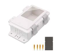 Caja Estanca Exterior de Plástico ABS, Caja Empalmes Exterior Impermeable, con Pestillo de Cubierta Gris, Ventana de Visualización para PC y Soporte de Pared(23x33x14cm/9x13x5.5in)