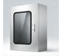 Caja Estanca Exterior Electrica Acero Inoxidable 304, Cajas Eléctricas Impermeables IP65 con Cerradura Ventana Visualización Panel de Montaje(50x60x30cm/20x24x12in)