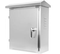 Caja Estanca Exterior Eléctrica de Acero Inoxidable, 40x30x18 cm, Caja Cuadro Eléctrico Superficie, Montaje en la Pared, Distribución Eléctrica Armario, Incluye Cerradura