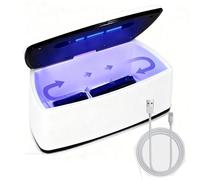Caja esterilizadora portátil de herramientas de uñas, organizador de limpieza USB de gran capacidad de 1 litro, para herramientas de manicura en casa, salón de belleza, joyas, teléfonos y