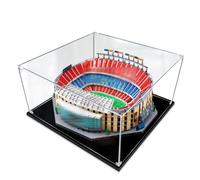 Caja expositora 10284 Estadio Camp NOU de Barcelona, Vitrina para maquetas de colección, a Prueba de Polvo (no Incluye maquetas de Ladrillos)(2MM)