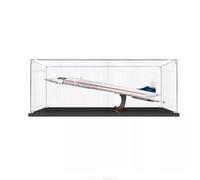 Caja expositora acrílica compatible con Le-go 10318 modelo de avión Concorde, caja a prueba de polvo, caja transparente, caja de exhibición (solo vitrina) (3 mm)