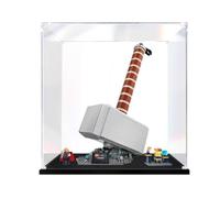 Caja expositora acrílica compatible con Le-go 76209 modelo de martillo de Thor, caja a prueba de polvo, caja transparente, caja expositora (solo vitrina, 2 mm)