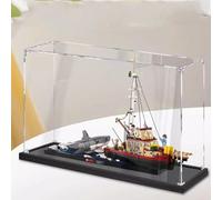 Caja expositora acrílica, compatible con Lego 21350 Great White Shark, organizador, caja transparente para caja expositora 21350 (solo caja) (2 mm)