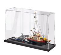 Caja expositora acrílica compatible con Lego 21350 Jaws Orca, protección, a prueba de polvo, modelo de regalo, transparente, compatible con Lego (solo vitrina, 3 mm)