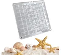 Caja Expositora Acrílica con Forma De Concha Marina De 64 Compartimentos - Estuche De Almacenamiento Magnético Transparente para Joyas, Cuentas, Decoración De Uñas 1 Pcs 64 Grids