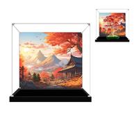 Caja expositora acrílica de 3 mm para Lego 10348 modelo bonsái de arce rojo, caja de exhibición transparente a prueba de polvo, compatible con el modelo Lego 10348 (modelo no incluido) (fondo)