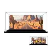 Caja expositora acrílica para camión Lego 42175 y modelo de excavadora eléctrica, caja de exhibición transparente a prueba de polvo, compatible con el modelo Lego 42175 (modelo no incluido) (fondo A)