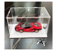 Caja expositora acrílica para coleccionables con cerradura y puerta, vitrina transparente apilable para figuras, forma rectangular, diseño duradero, 10 x 15 x 35 cm
