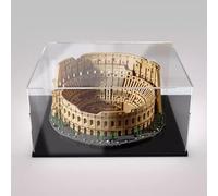 Caja expositora acrílica para Lego 10276 Coliseo Romano, caja expositora transparente a prueba de polvo, compatible con el kit de construcción Lego 10276 (modelo no incluido (base negra de 3 mm)
