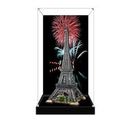 Caja expositora acrílica para Lego 10307 modelo de torre Eiffel, transparente a prueba de polvo, compatible con el modelo Lego 10307 (modelo no incluido) (fondo)