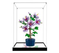 Caja expositora acrílica para Lego 10372 modelo de flor de hibisco, caja de exhibición transparente a prueba de polvo, compatible con el modelo Lego 10372 (modelo no incluido) (base de espejo de 2 mm)