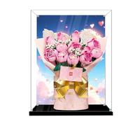 Caja expositora acrílica para Lego 10374 modelo rosa rosa, caja de exhibición transparente a prueba de polvo, compatible con el modelo Lego 10374 (modelo no incluido) (fondo A)