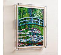 Caja expositora acrílica para Lego 31220 Monet's Bridge Over The Water Lily Pond, modelo de marco de fotos, transparente a prueba de polvo, compatible con el modelo Lego 31220 (modelo no incluido)