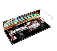 Caja expositora acrílica para Lego 42000 modelo de coches de carreras, caja de exhibición transparente a prueba de polvo, compatible con 42000 (solo vitrina, kit no incluido) (spray trasero negro)