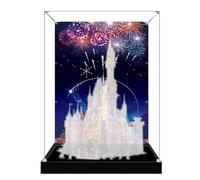 Caja expositora acrílica para Lego 43222 modelo de castillo de Cenicienta, caja de exhibición transparente a prueba de polvo, compatible con el modelo Lego 43222 (modelo no incluido) (fondo B de 3 mm)