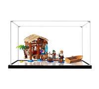 Caja expositora acrílica para Lego 75636 Windmill Village Hut, caja de exhibición transparente a prueba de polvo, compatible con el modelo Lego 75636 (modelo no incluido) (base de espejo de 2 mm)