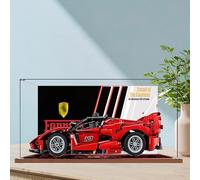 Caja expositora acrílica para modelo de coche de carreras Lego 42212, caja de exhibición transparente a prueba de polvo, compatible con el modelo Lego 42212 (modelo no incluido) (fondo + spray